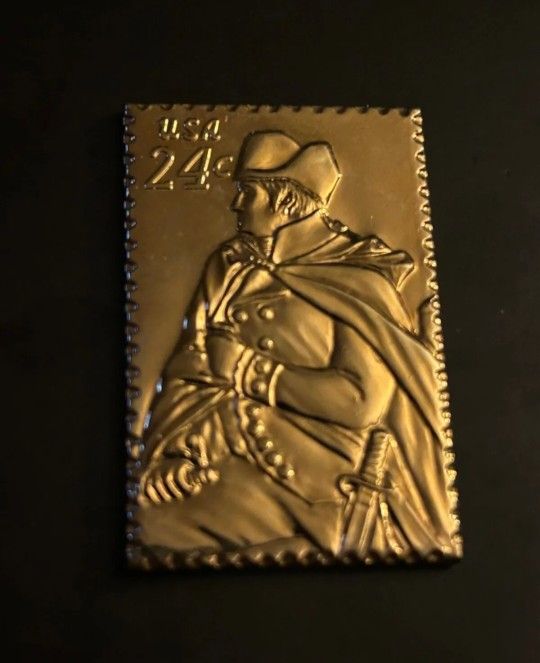 Washington Delaware Crossing 24 Cent Stamp (22k Gold Plated)