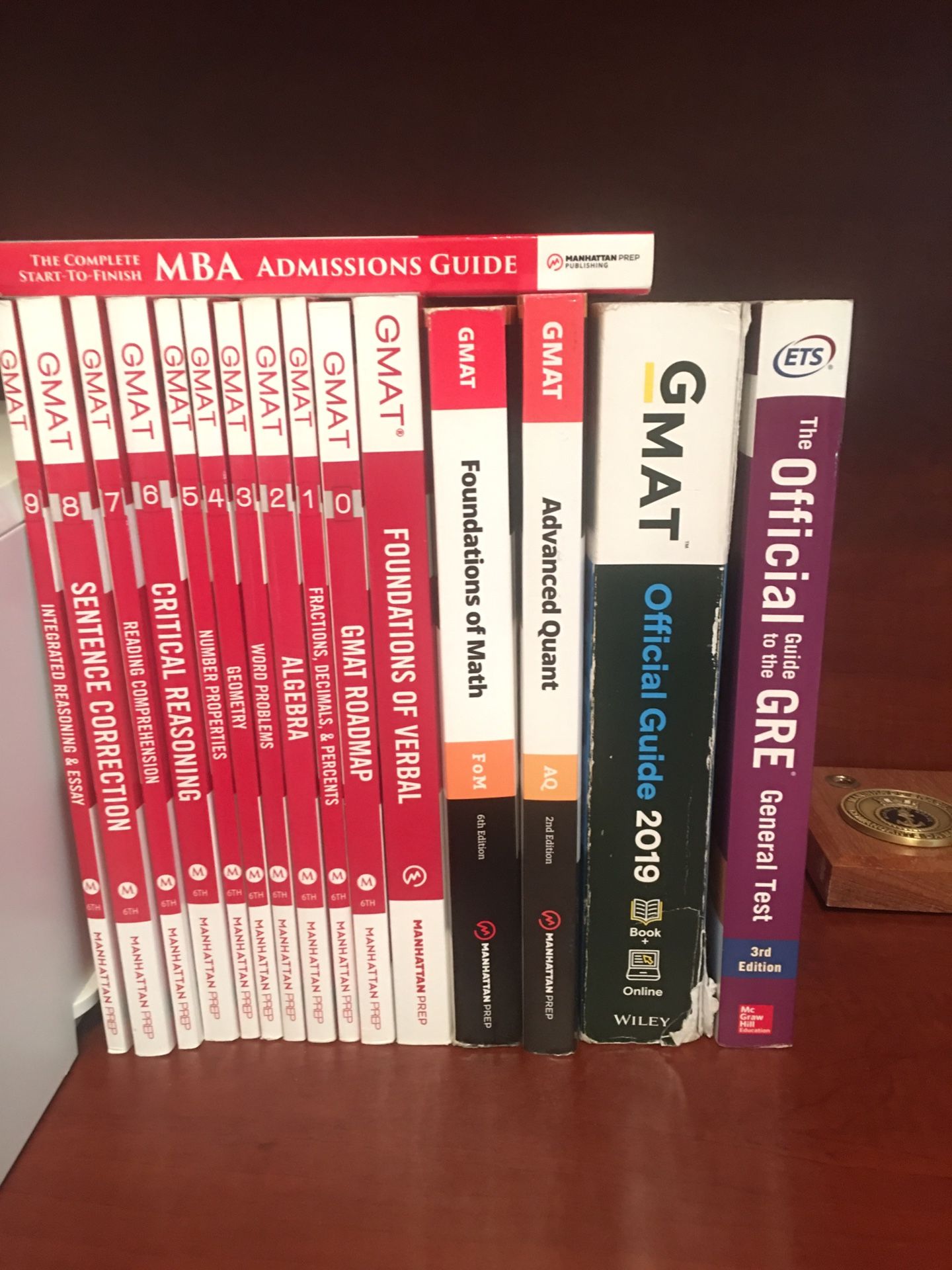 Free!!! Complete Manhattan Prep GMAT books 6th Edition + MBA Admissions Guide + Wiley GMAT 2019 Practice Book
