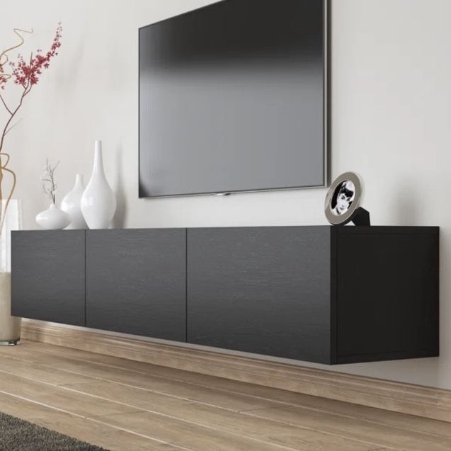 Black Tv Stand (Floating Tv Stand) 