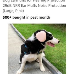 New Der Yep Dog Hearing Protector L PINK