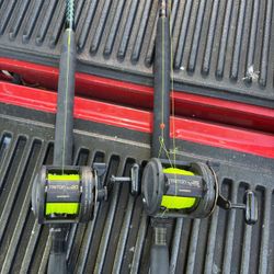 Pair of Shamino Fishing Reels n Rods