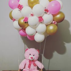Air Balloon Arrangements Teddy Bear Baby Shower Decorations Valentines Day