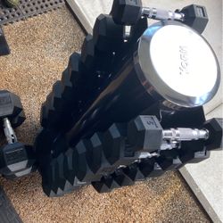 Dumbbell plus  York rack