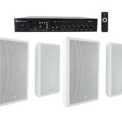 Rockville Commercial Amplifier With Free Speakers 
