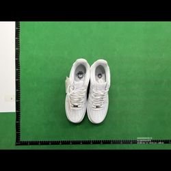 Triple White Air Force 1s