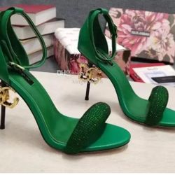 Dolce and Gabbana Green Heels 