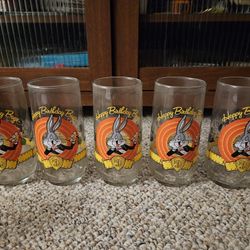 1990 Looney Tunes Happy Birthday Bugs Bunny 50 Glasses