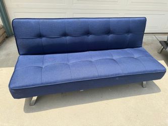Blue futon