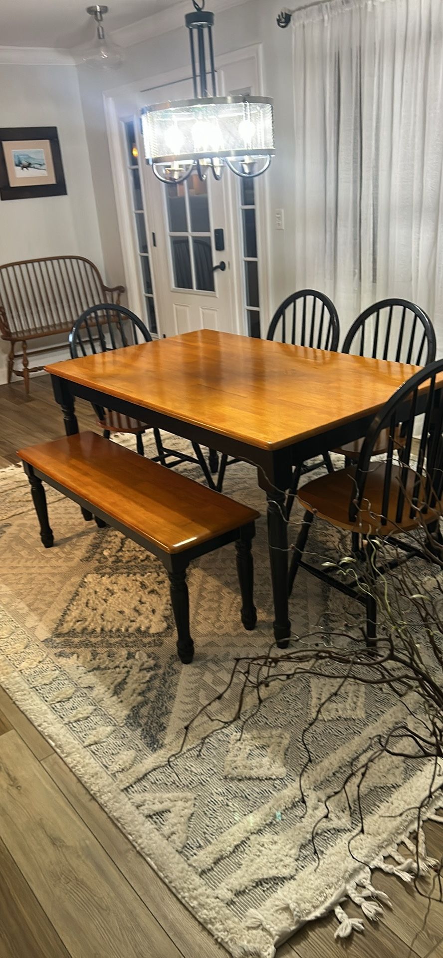 Dining Table And Chairs , Buffet And Mirror