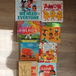 8 Mix Lot Kids Children Board Paper Storybook Story Book 