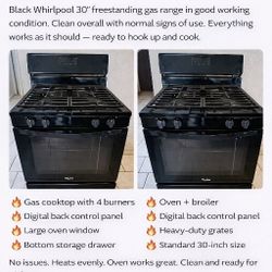 Whirlpool 30” Gas Stove – Clean & Fully Working 