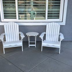 Adirondack Chairs and Table