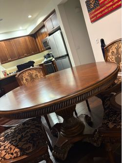 Dining table and chairs