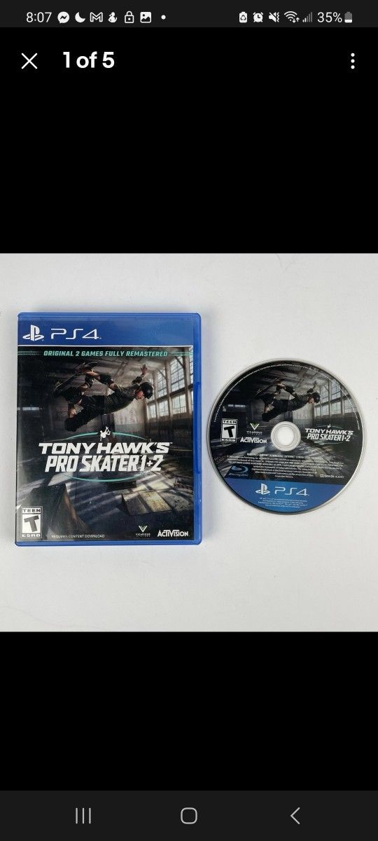 Tony Hawk 1 2 Ps4 $15