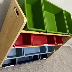 Toy Organizer With Storage Bins