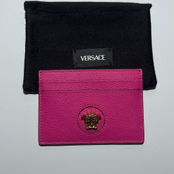 Versace La Medusa pink Leather Card Holder