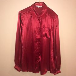 I.C.E. silk long sleeve shirt womens size S