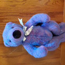 Vintage 1999 ty Purplebeary Teddy Bear Stuffed Animal Plush Toy 13"