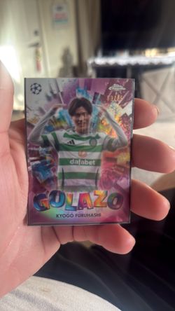 Kyogo Furuhashi Golazo Purple 63/75 Topps Chrome UEFA