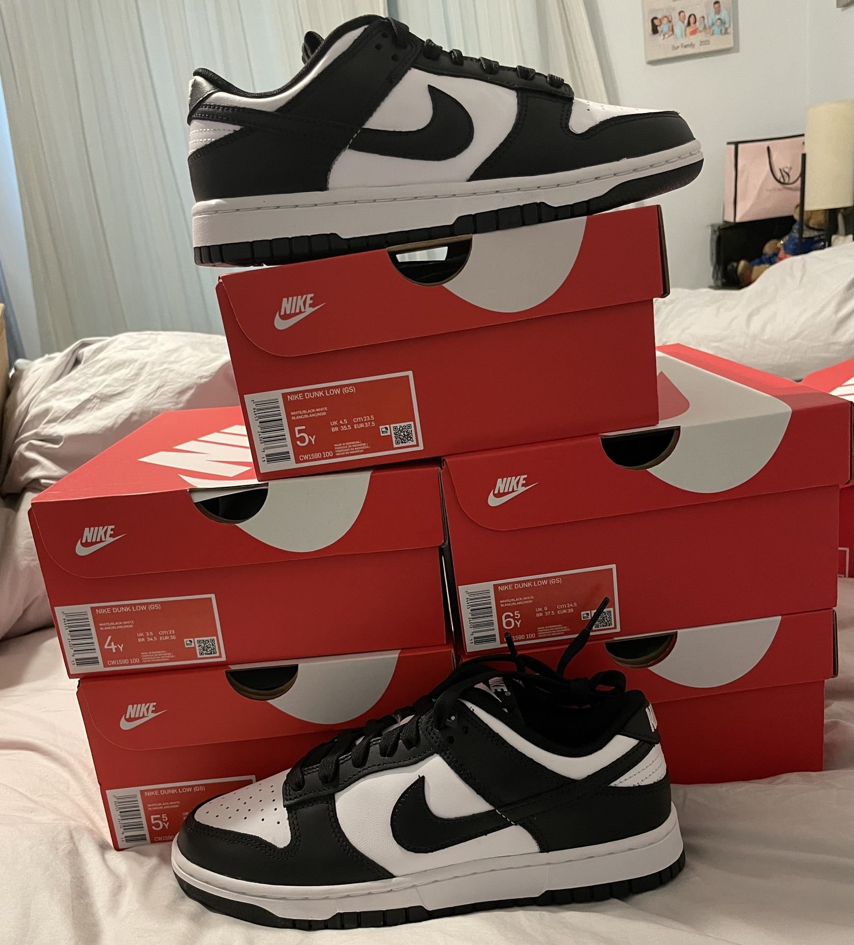 New Nike Dunk Low Retro Panda - Size 7y/8.5w - Only $120