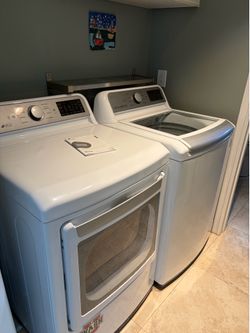 LG Top Load Washer and Front Load Dryer