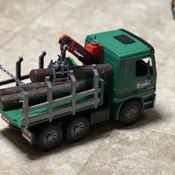 Bruder Timber Truck w/ Loading Crane and 3 Trunks