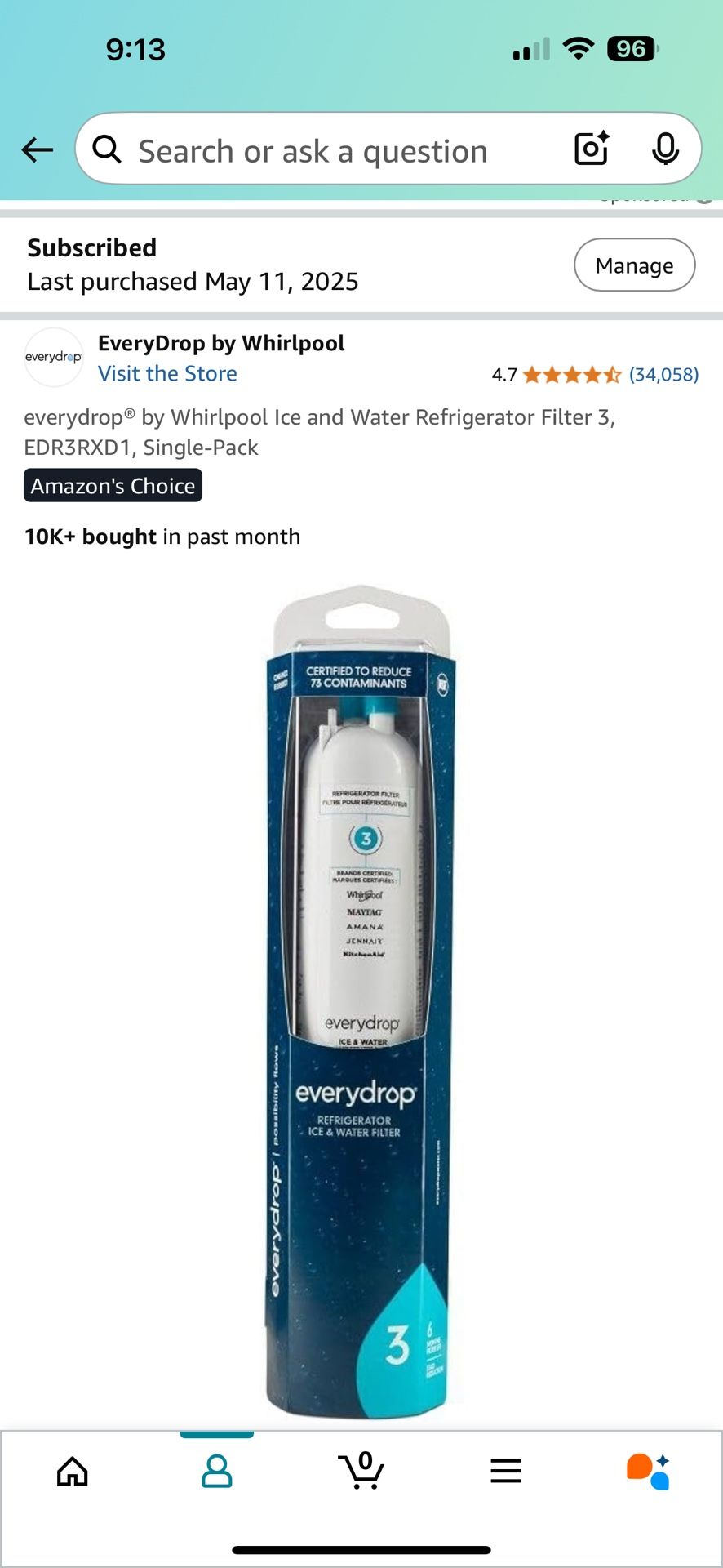 Brand New Water filter For Refrigerator