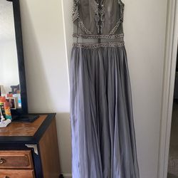 Grey Prom Dress 