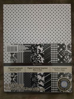 Recollections Black and White Printed Cardstock