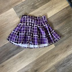 Purple Plaid Skirt