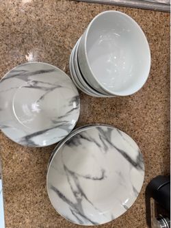 Plates and bowls set 12 total