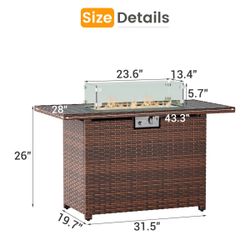 Tremonte Rectangle Stainless Steel Propane Fire Pit Table with Hidden Fuel Tank $199 最低价不打折  📍 Warehouse Address: 2745 Boone St Columbia, SC 29204 (B