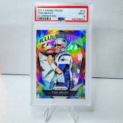 Tom Brady 2017 Panini Prizm Illumination No. 10 New England Patriots Psa 9