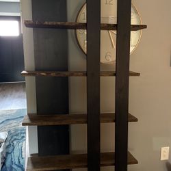 Solid Wood Bookshelf (6 Shelves)