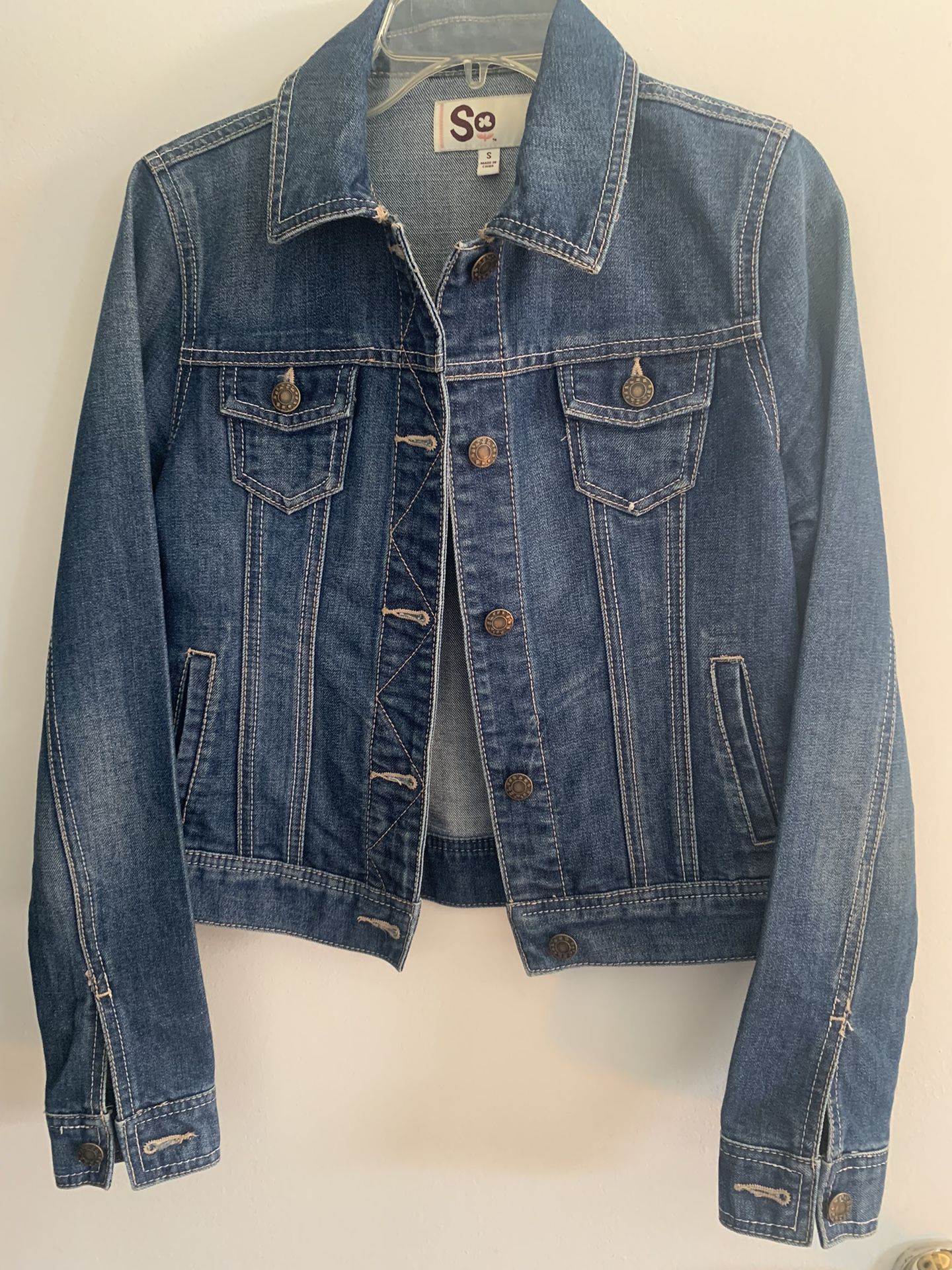Juniors SO Denim Jacket Size S