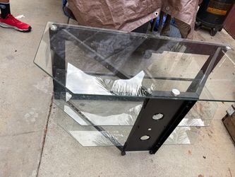 Glass TV stand