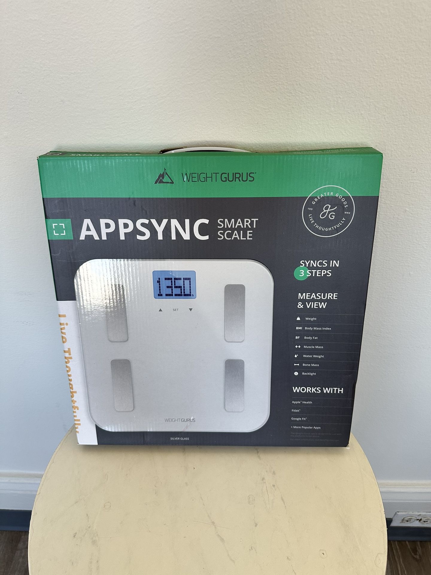 Brand New Never Used  WEIGHT GURUS® APP SYNC SMART SCALE