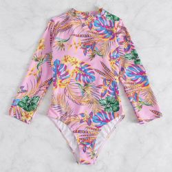 One piece long sleeve swimsuit