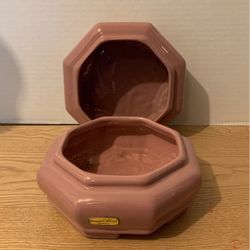 Two pieces Vintage Royal Haeger Rose Colored Planters A21