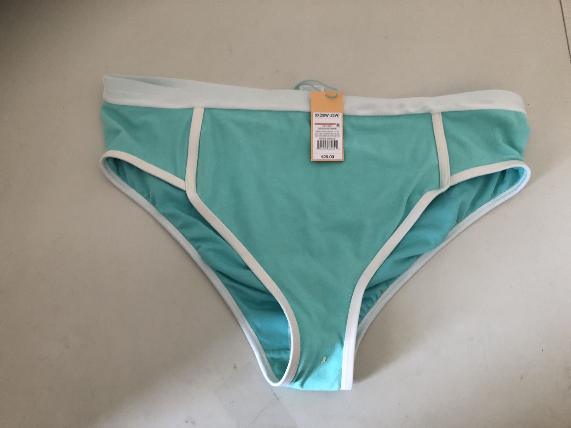 Kona Sol Women's Terry Textured Solid High Waist High Leg Bikini Bottom /Or Best Offer