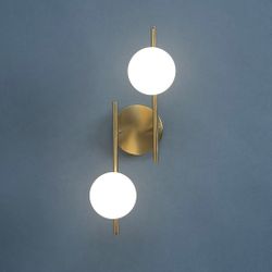 New 17.3”L Globe Wall Sconce 2-Light Wall lamp Gold Wall Light Lantern Fixture m. 1 Pack