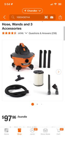 RIDGID 6 Gal. 3.5 Peak HP NXT Shop Vacuum HD0600 Wet Dry Vac