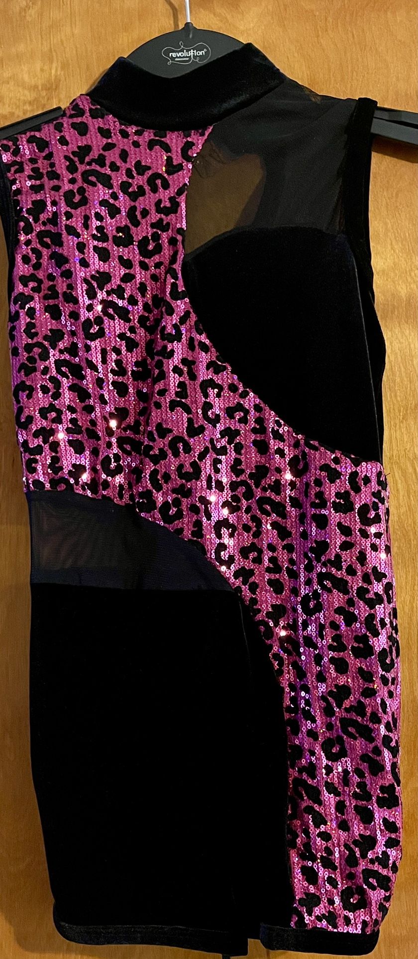 A Wish Come True Dance Costume (black A D Purple/pink Cheetah Print)