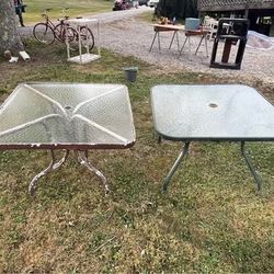 glass patio tables 