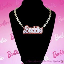 Baddie Pink Barbie Necklace Rave Outfit Edm Festival Club Woman’s Halloween Costume Escape Nocturnal Wonderland