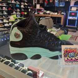 JORDAN13 RETRO - BLACK ISLAND GREEN (GS) - SIZE 7 - #(884129 030)