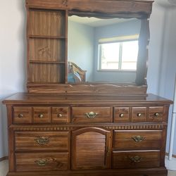Antique Dresser With Mirror