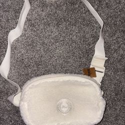 pink furry fanny pack