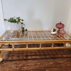 Vintage Bamboo Coffee Table 