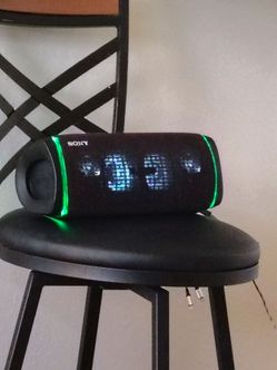 a black Sony SRS-XB33 EXTRA BASS Portable Bluetooth Speaker